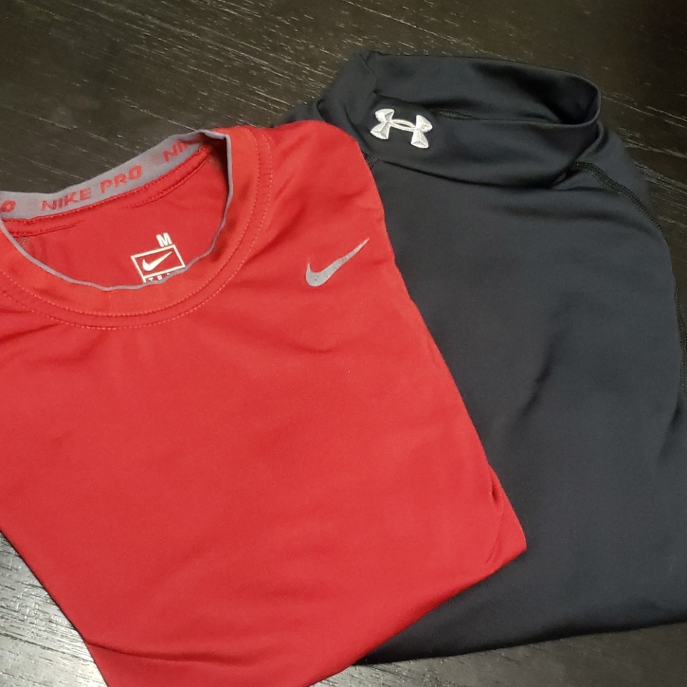 Two dry fit long sleeve shirts